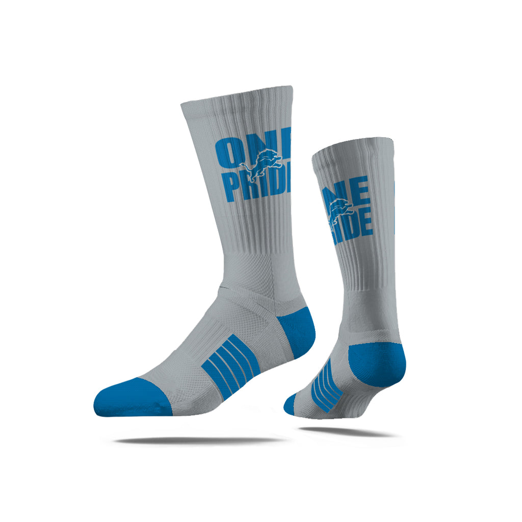 Detroit Lions Premier Knit Crew Fan LogoSocks - Sports Gifts, Sports Memorabilia, Sports Collectibles, Fan Shop