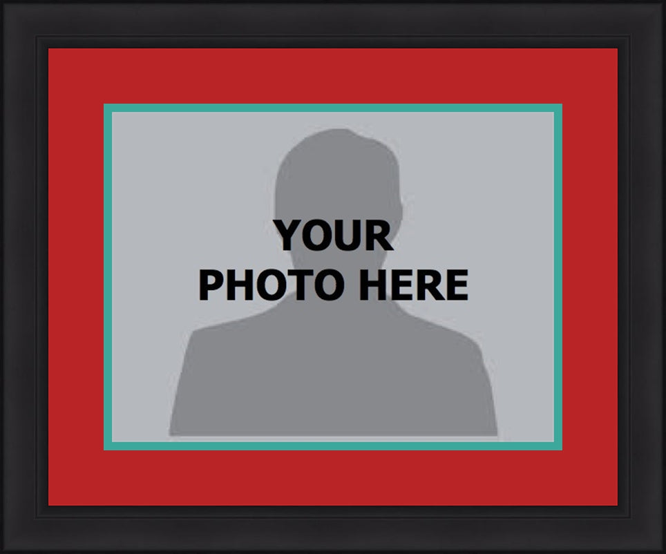 NBA Basketball Photo Picture Frame Kit - Detroit Pistons (Red Matting, Teal Trim) - Sports Collectibles, Sports Memorabilia, Sports Fan Shop, Sports Gifts