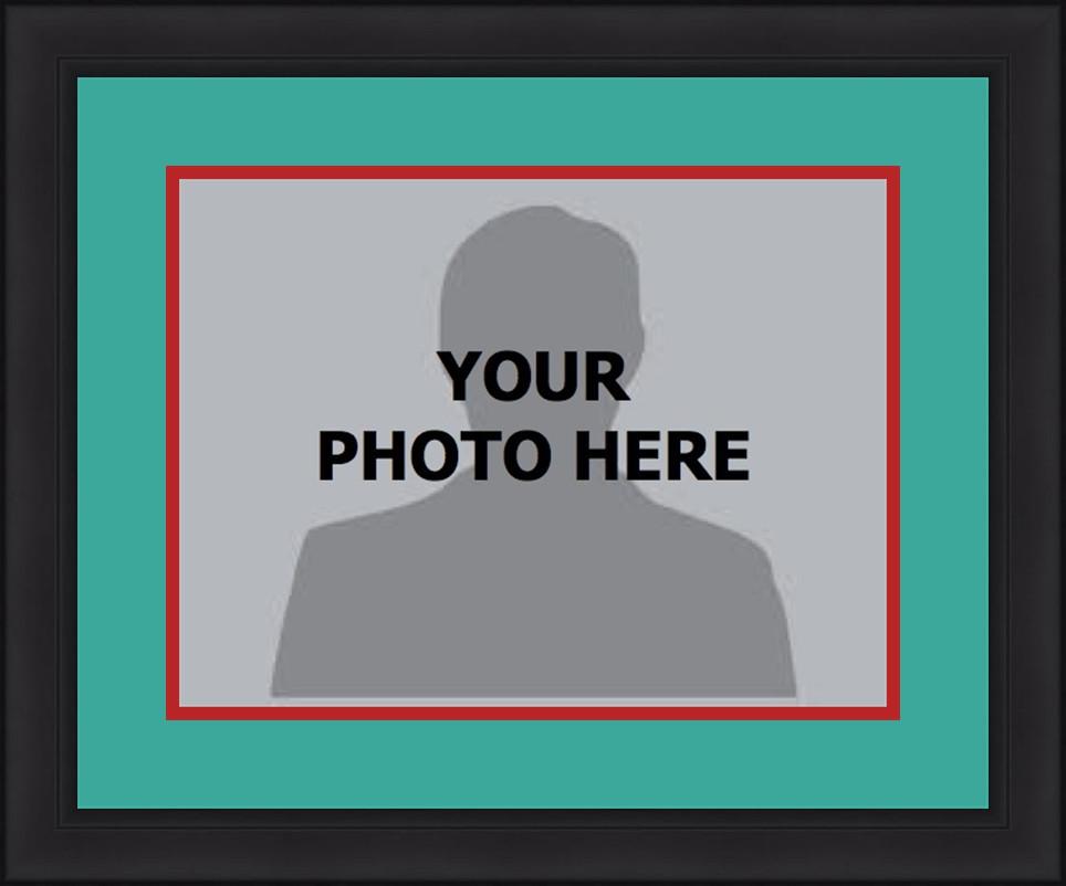NBA Basketball Photo Picture Frame Kit - Detroit Pistons (Teal Matting, Red Trim) - Sports Collectibles, Sports Memorabilia, Sports Fan Shop, Sports Gifts