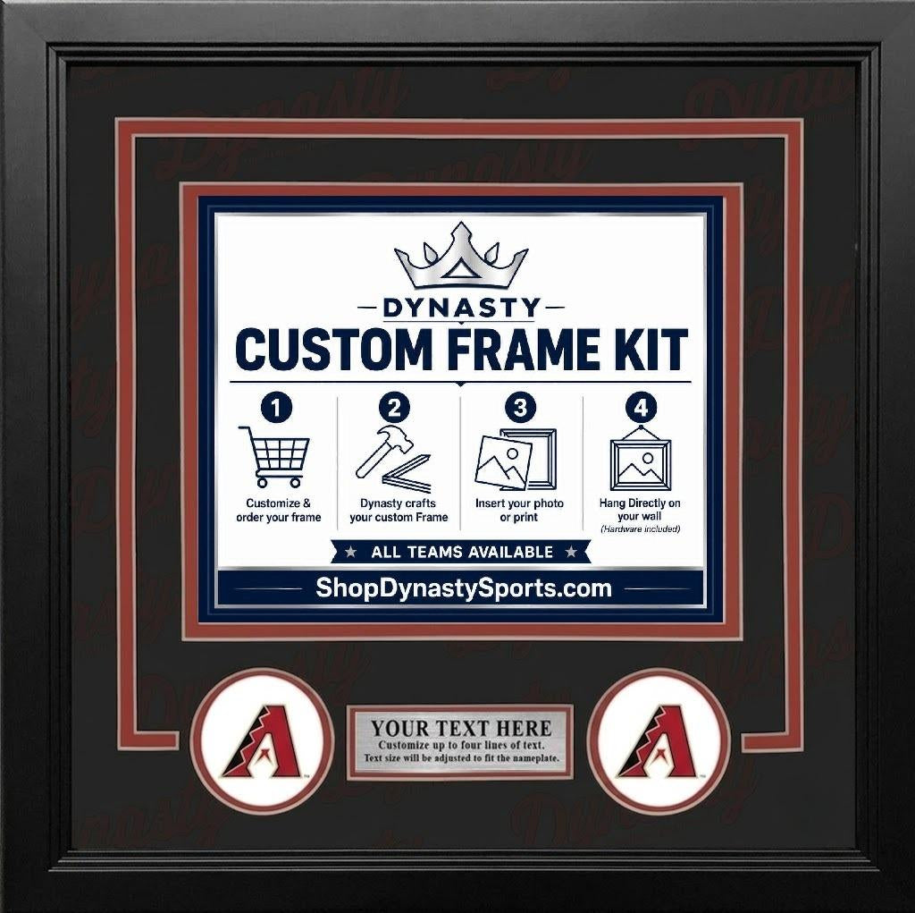 MLB Baseball Photo Picture Frame Kit - Arizona Diamondbacks (White Matting, Brick Red Trim)