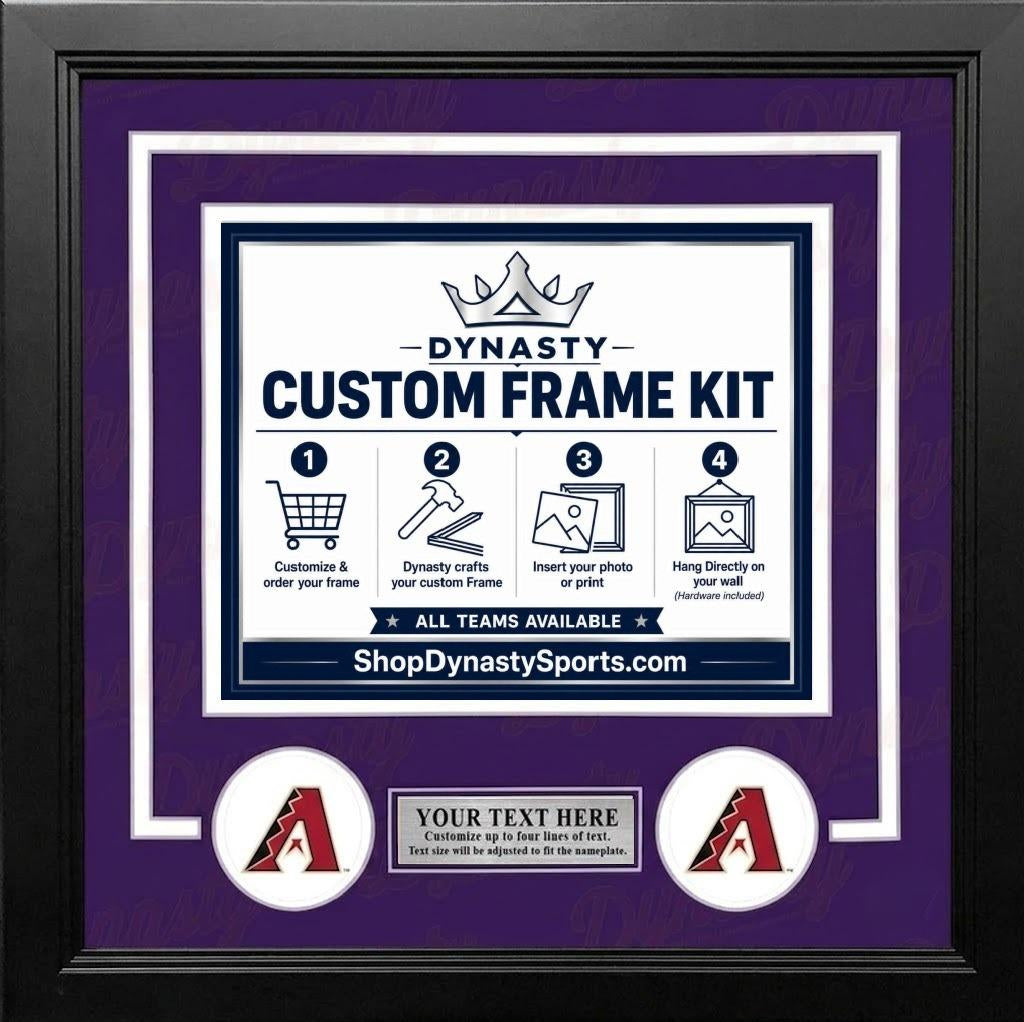 MLB Baseball Photo Picture Frame Kit - Arizona Diamondbacks (Black Matting, Brick Red Trim)