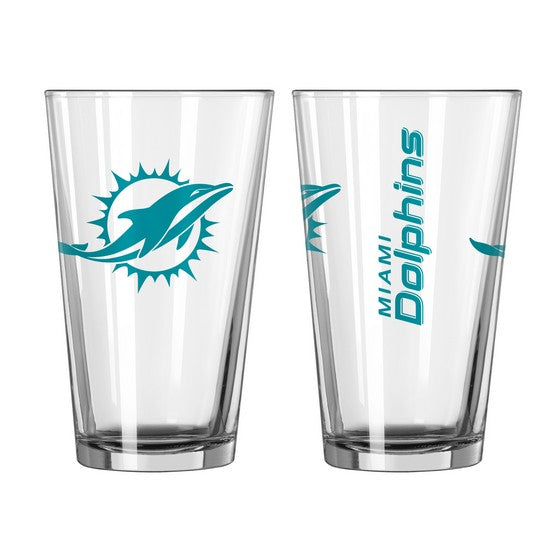 Miami Dolphins Game Day Pint Glass - Sports Collectibles, Sports Memorabilia, Sports Fan Shop, Sports Gifts