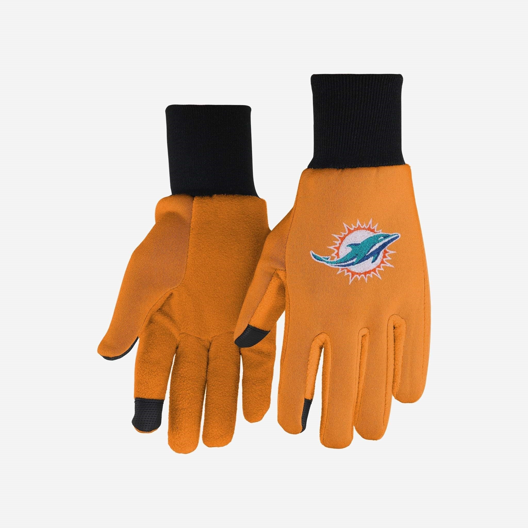 Miami Dolphins Orange Texting Gloves - Sports Collectibles, Sports Memorabilia, Sports Fan Shop, Sports Gifts