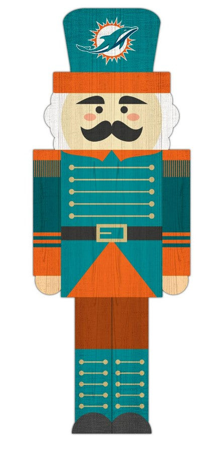 Miami Dolphins Wood Nutcracker Ornament - Sports Collectibles, Sports Memorabilia, Sports Fan Shop, Sports Gifts