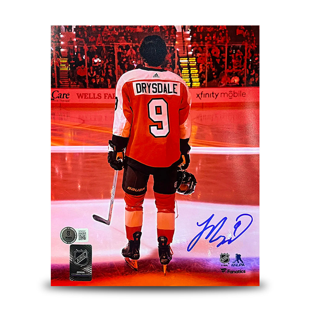 Jamie Drysdale Orange Spotlight Philadelphia Flyers Autographed 8" x 10" Hockey Photo - Sports Collectibles, Sports Memorabilia, Sports Fan Shop, Sports Gifts