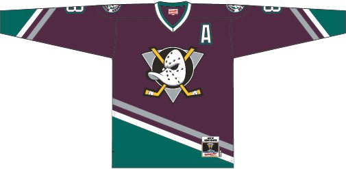Teemu Selanne Anaheim Mighty Ducks Mitchell & Ness 1996/97 Alternate Captain Patch Blue Line Jersey - Sports Collectibles, Sports Memorabilia, Sports Fan Shop, Sports Gifts