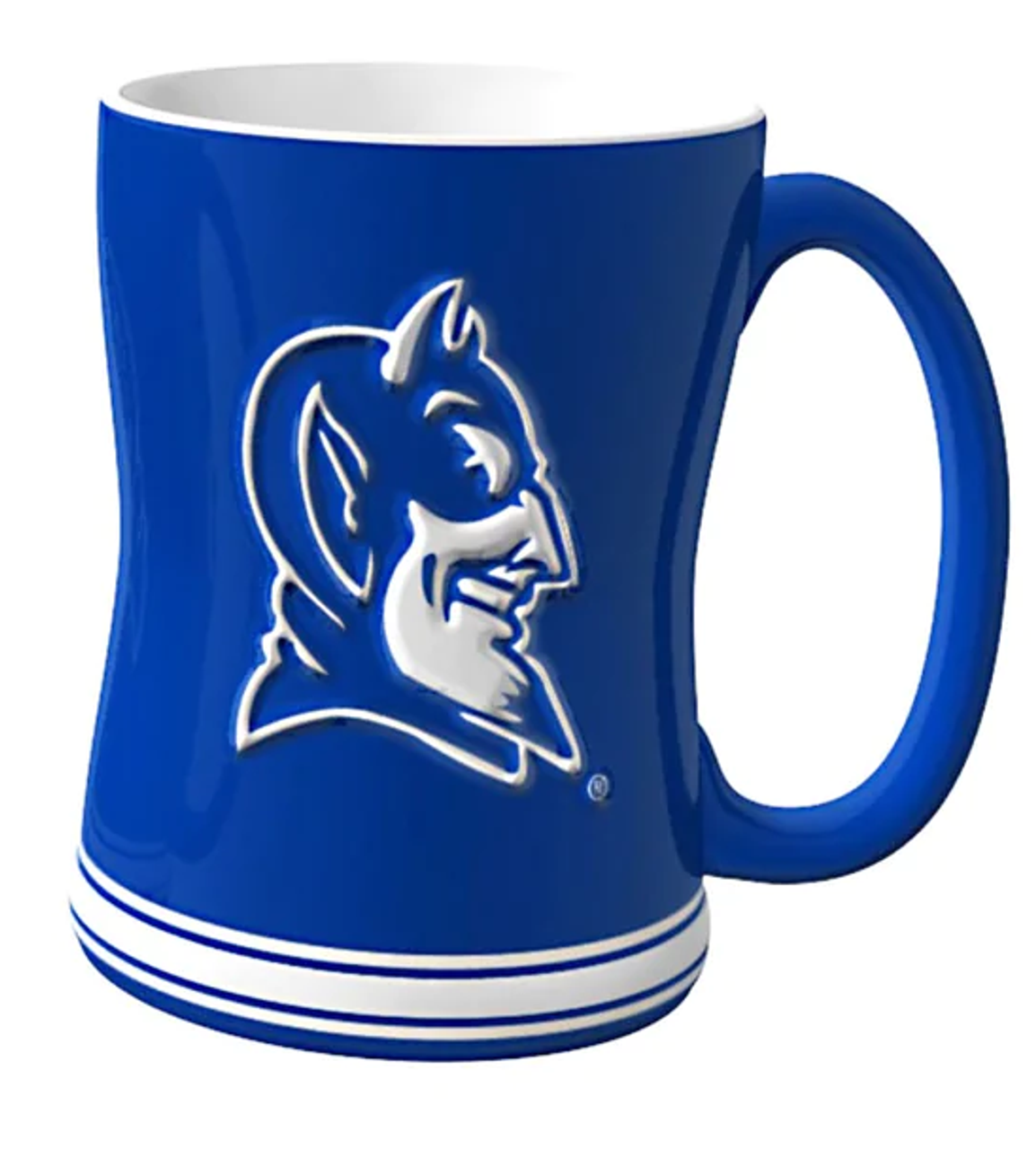 Duke Blue Devils Coffee Mug 14oz Sculpted Relief Team Color - Sports Collectibles, Sports Memorabilia, Sports Fan Shop, Sports Gifts