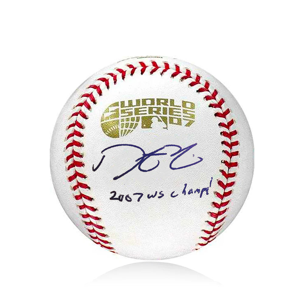 Dustin Pedroia Boston Red Sox Autographed 2007 World Series Baseball Inscribed World Series Champs - Sports Gifts, Sports Memorabilia, Sports Collectibles, Fan Shop