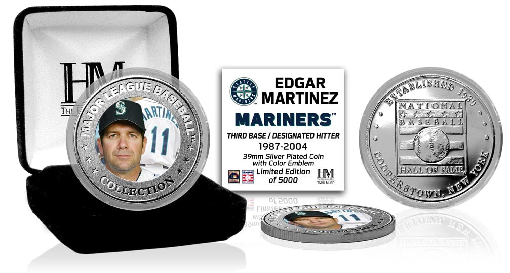 Edgar Martinez Hall of Fame 2019 Silver Mint Coin - Sports Collectibles, Sports Memorabilia, Sports Fan Shop, Sports Gifts