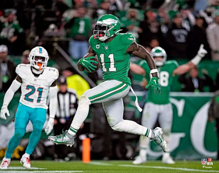 AJ Brown Kelly Green Touchdown Philadelphia Eagles 8" x 10" Football Photo - Sports Collectibles, Sports Memorabilia, Sports Fan Shop, Sports Gifts