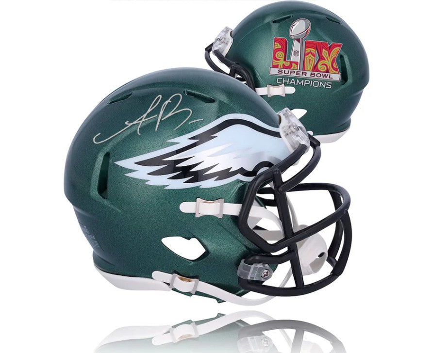 AJ Brown Philadelphia Eagles Autographed Super Bowl LIX Champions Football Helmet - Sports Collectibles, Sports Memorabilia, Sports Fan Shop, Sports Gifts
