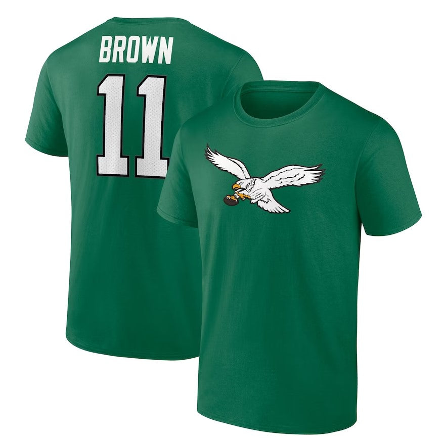 AJ Brown Philadelphia Eagles Player Icon Name & Number T-Shirt - Kelly Green - Sports Collectibles, Sports Memorabilia, Sports Fan Shop, Sports Gifts
