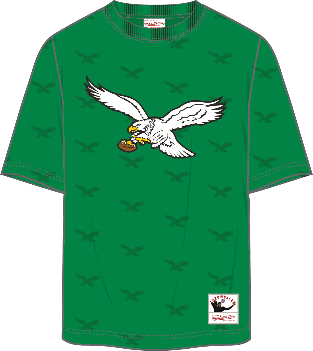 Philadelphia Eagles Mitchell & Ness All Over Print T-Shirt - Sports Collectibles, Sports Memorabilia, Sports Fan Shop, Sports Gifts