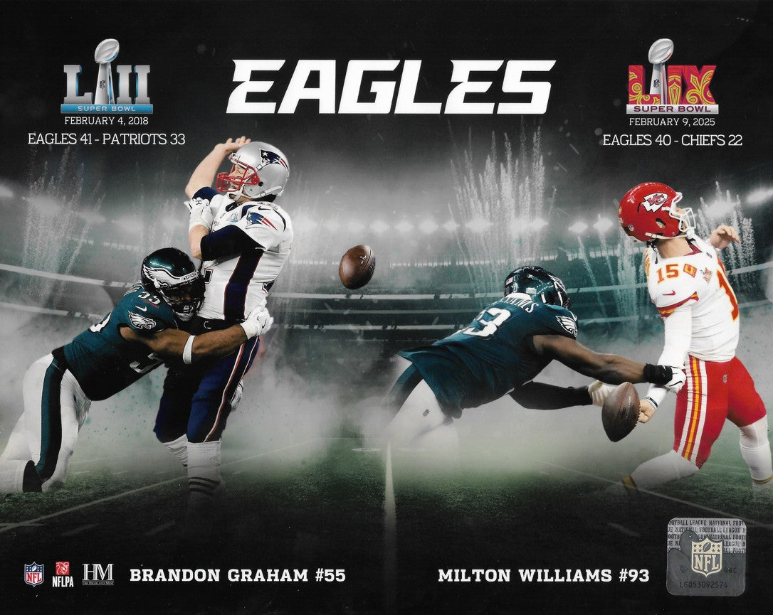Brandon Graham & Milton Williams Super Bowl Sack Legends Eagles Collage Photo - Sports Collectibles, Sports Memorabilia, Sports Fan Shop, Sports Gifts