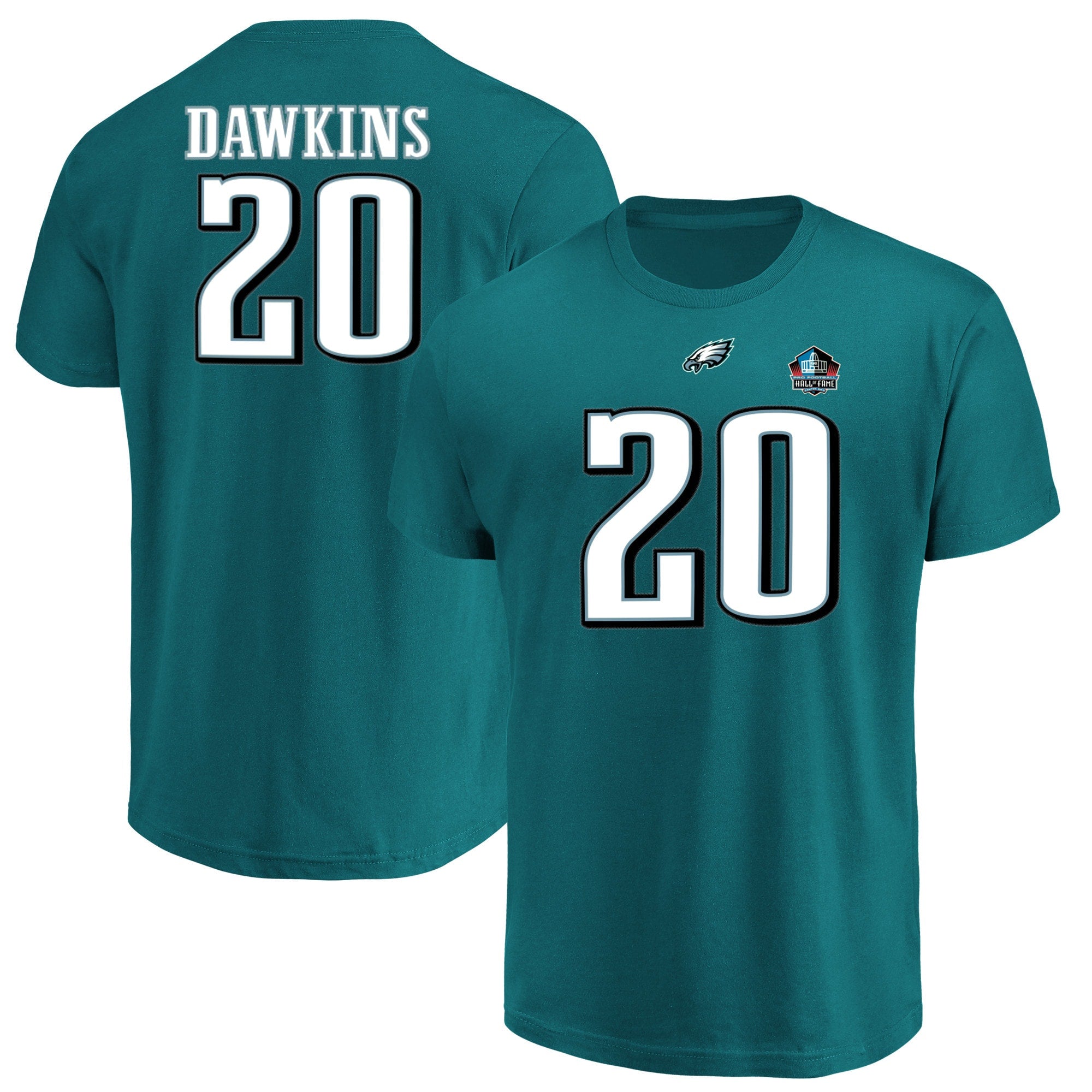 Brian Dawkins Philadelphia Eagles Hall of Fame Inductee Player Name & Number T-Shirt - Sports Collectibles, Sports Memorabilia, Sports Fan Shop, Sports Gifts
