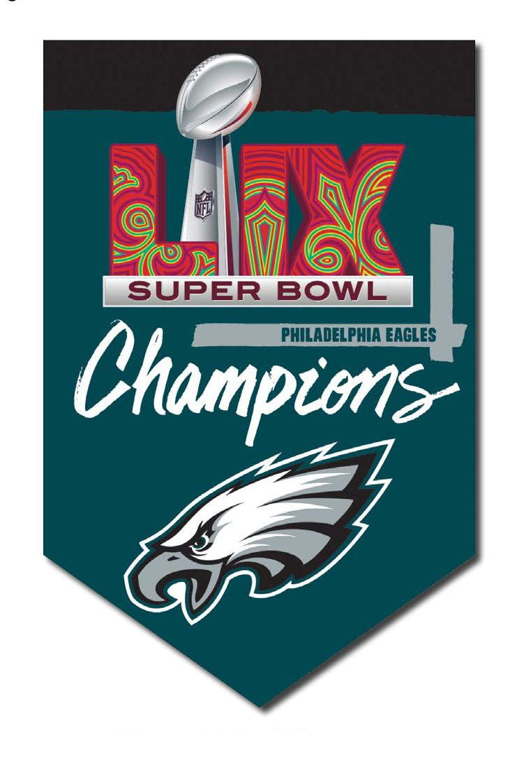 Philadelphia Eagles Super Bowl LIX Champions 11x17 Wood Sign - Sports Collectibles, Sports Memorabilia, Sports Fan Shop, Sports Gifts