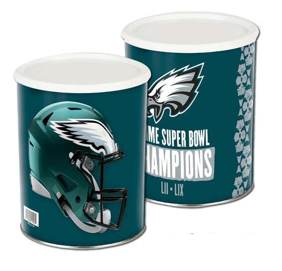Philadelphia Eagles Super Bowl LIX Champions 1 Gallon Gift Tin - Sports Collectibles, Sports Memorabilia, Sports Fan Shop, Sports Gifts