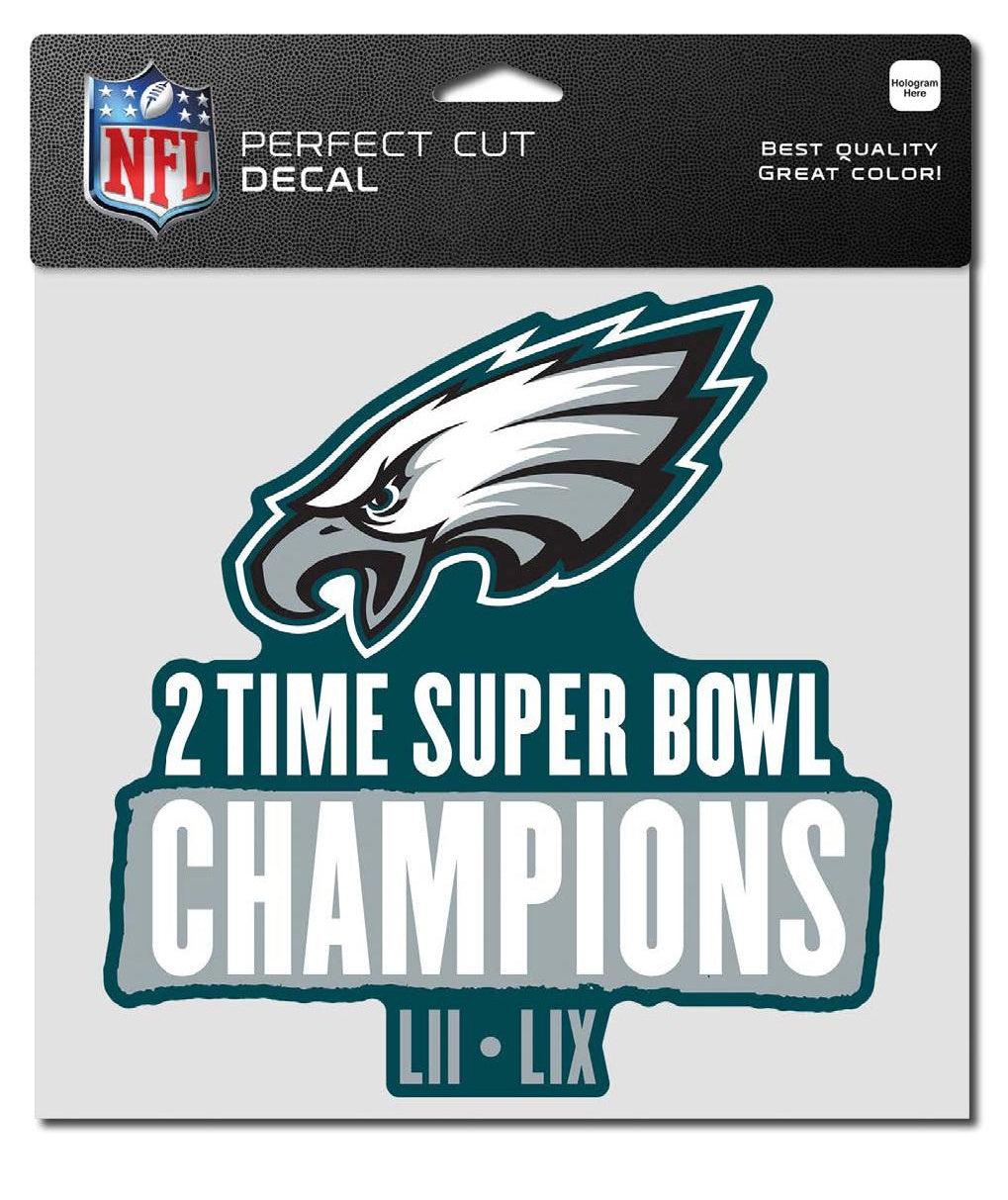 Philadelphia Eagles Super Bowl LIX Champions 8x8 Die Cut Decal - Sports Collectibles, Sports Memorabilia, Sports Fan Shop, Sports Gifts