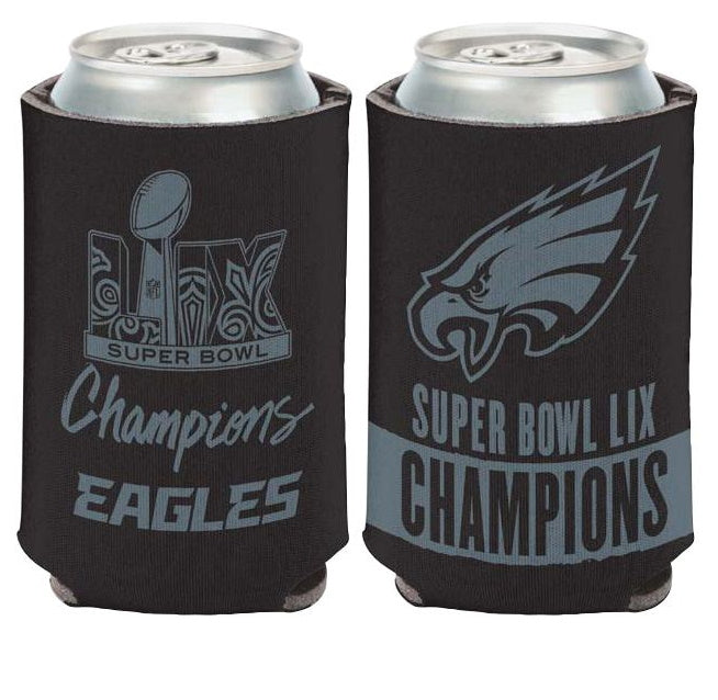 Philadelphia Eagles Super Bowl LIX Champions Blkout 2-Sided Can Cooler - Sports Collectibles, Sports Memorabilia, Sports Fan Shop, Sports Gifts