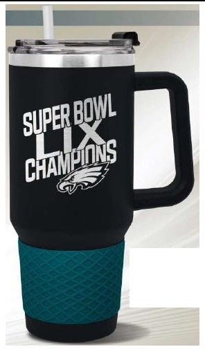 Philadelphia Eagles Super Bowl LIX Champions 40 oz Colossal Stainless Steel Tumbler - Sports Collectibles, Sports Memorabilia, Sports Fan Shop, Sports Gifts