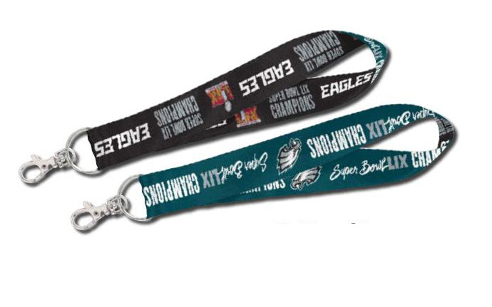 Philadelphia Eagles Super Bowl LIX Champions Wrist Lanyard Key Chain - Sports Collectibles, Sports Memorabilia, Sports Fan Shop, Sports Gifts