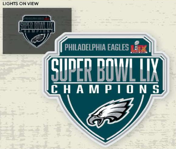 Philadelphia Eagles Super Bowl LIX Champions 12" LED Light Up Sign - Sports Collectibles, Sports Memorabilia, Sports Fan Shop, Sports Gifts