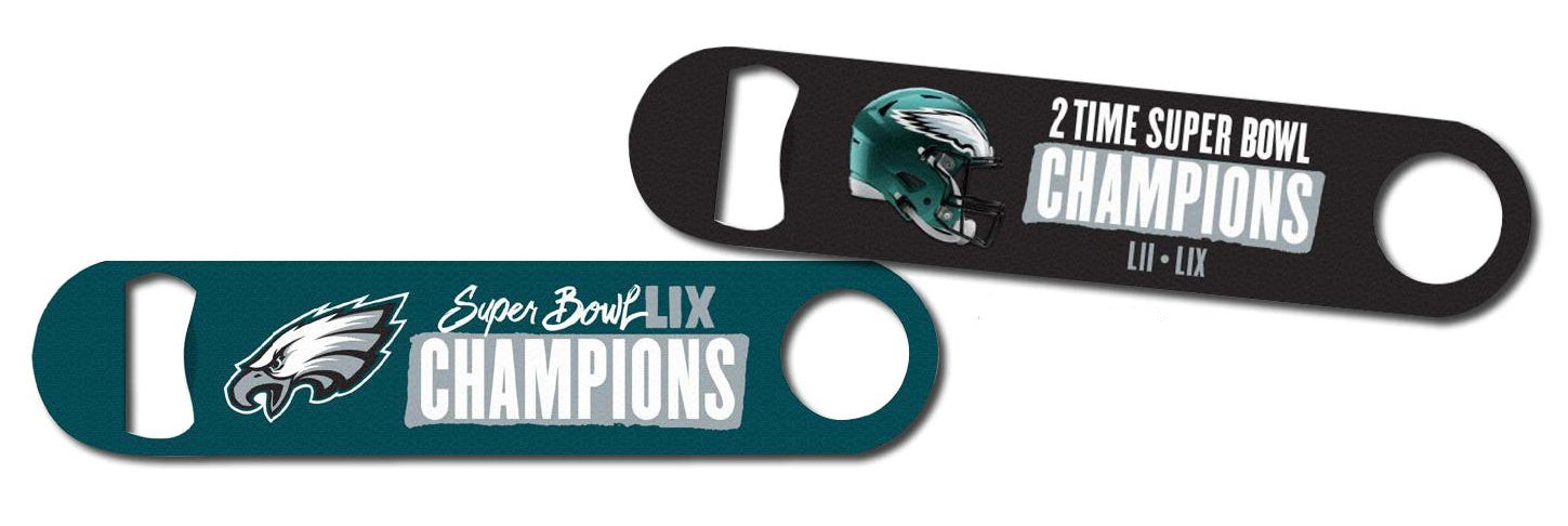 Philadelphia Eagles Super Bowl LIX Champions 2-Sided Long Neck Bottle Opener - Sports Collectibles, Sports Memorabilia, Sports Fan Shop, Sports Gifts