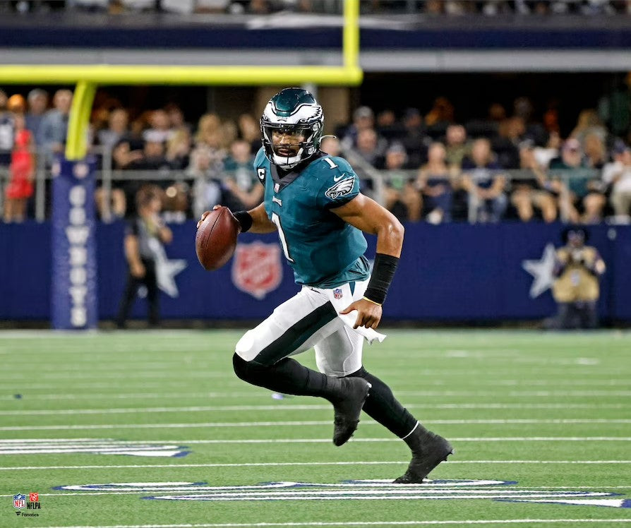 Jalen Hurts Running Action Philadelphia Eagles Football Photo - Sports Collectibles, Sports Memorabilia, Sports Fan Shop, Sports Gifts
