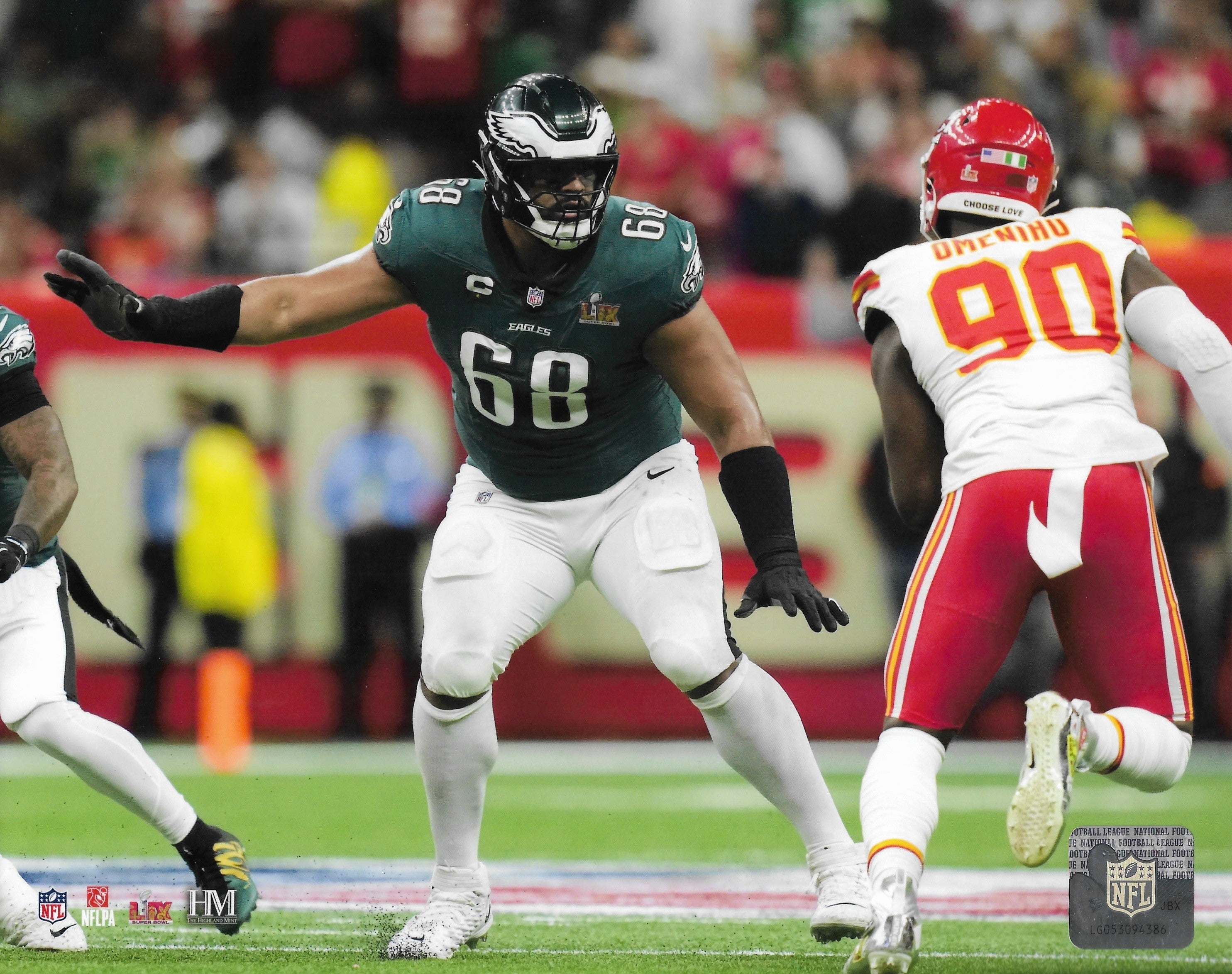 Jordan Mailata Super Bowl LIX Eagles Action Photo - Sports Gifts, Sports Memorabilia, Sports Collectibles, Fan Shop