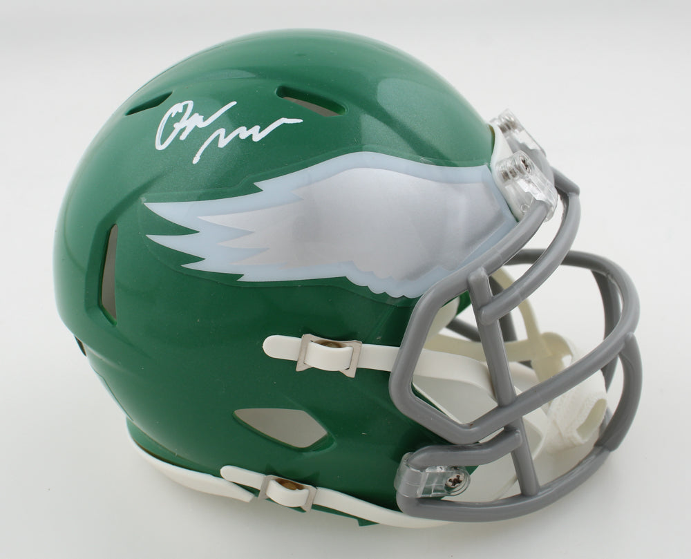 Quinyon Mitchell Philadelphia Eagles Autographed Alternate Kelly Green Mini-Helmet - Sports Collectibles, Sports Memorabilia, Sports Fan Shop, Sports Gifts