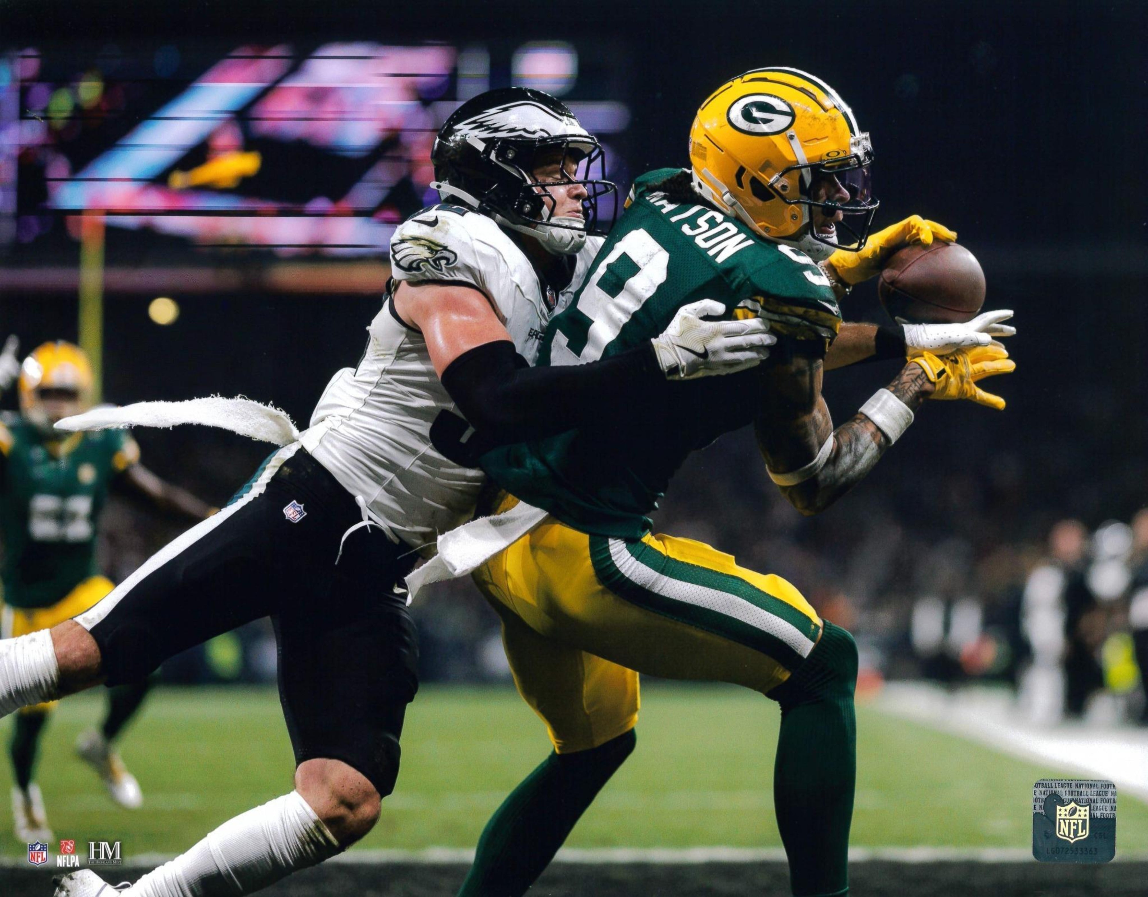 Reed Blankenship Eagles VS Packers 2024-25 Season Action Photo - Sports Gifts, Sports Memorabilia, Sports Collectibles, Fan Shop