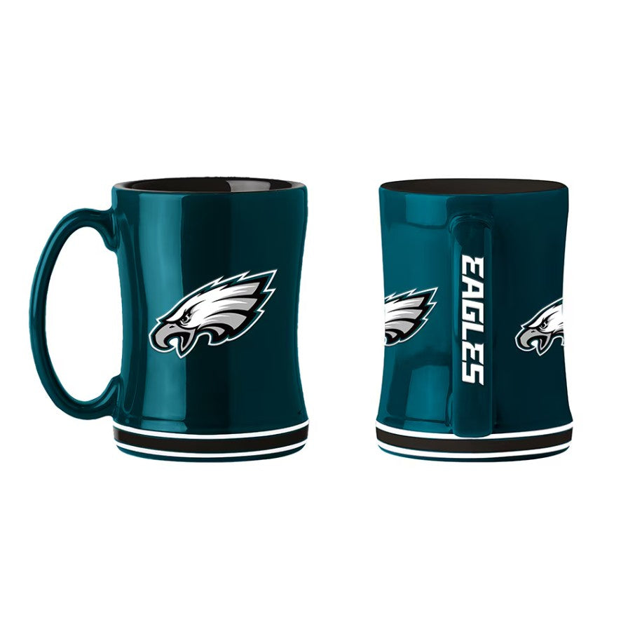 Philadelphia Eagles Green Logo Relief Coffee Mug - Sports Collectibles, Sports Memorabilia, Sports Fan Shop, Sports Gifts