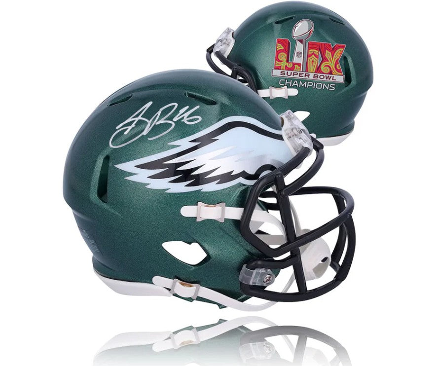 Saquon Barkley Philadelphia Eagles Autographed Super Bowl LIX Champions Football Helmet - Sports Collectibles, Sports Memorabilia, Sports Fan Shop, Sports Gifts