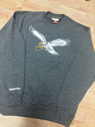 Philadelphia Eagles Throwback Heritage Snow Wash Fleece Crew Sweatshirt - Sports Collectibles, Sports Memorabilia, Sports Fan Shop, Sports Gifts