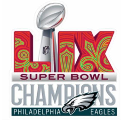Philadelphia Eagles Super Bowl LIX Champions 12" Logo Wood Sign - Sports Collectibles, Sports Memorabilia, Sports Fan Shop, Sports Gifts