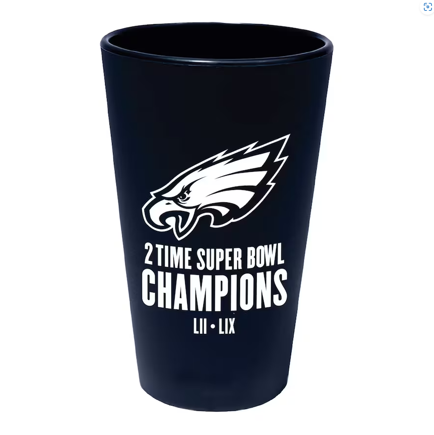 Philadelphia Eagles Super Bowl LIX Champions Silicone Pint Glass - Sports Collectibles, Sports Memorabilia, Sports Fan Shop, Sports Gifts