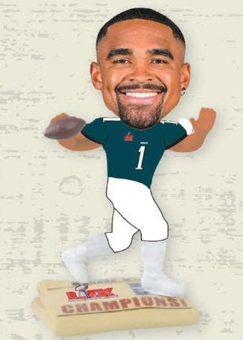 Philadelphia Eagles Super Bowl LIX Champions Jalen Hurts Newspaper 8" Bobblehead - Sports Collectibles, Sports Memorabilia, Sports Fan Shop, Sports Gifts