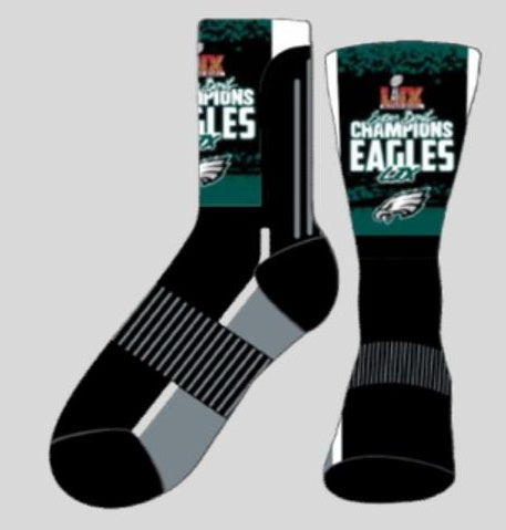 Philadelphia Eagles Super Bowl LIX Champions Socks Size Medium - Sports Collectibles, Sports Memorabilia, Sports Fan Shop, Sports Gifts