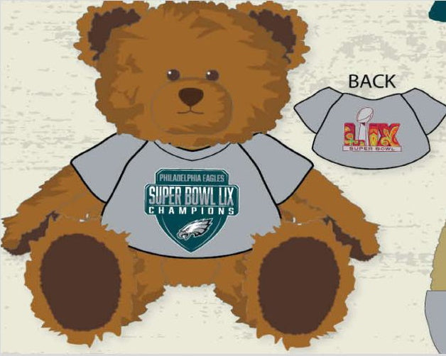 Philadelphia Eagles Super Bowl LIX Champions Teddy Bear - Sports Collectibles, Sports Memorabilia, Sports Fan Shop, Sports Gifts