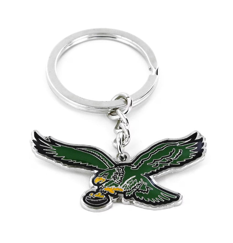 Philadelphia Eagles Throwback Metal Logo Keychain - Sports Collectibles, Sports Memorabilia, Sports Fan Shop, Sports Gifts