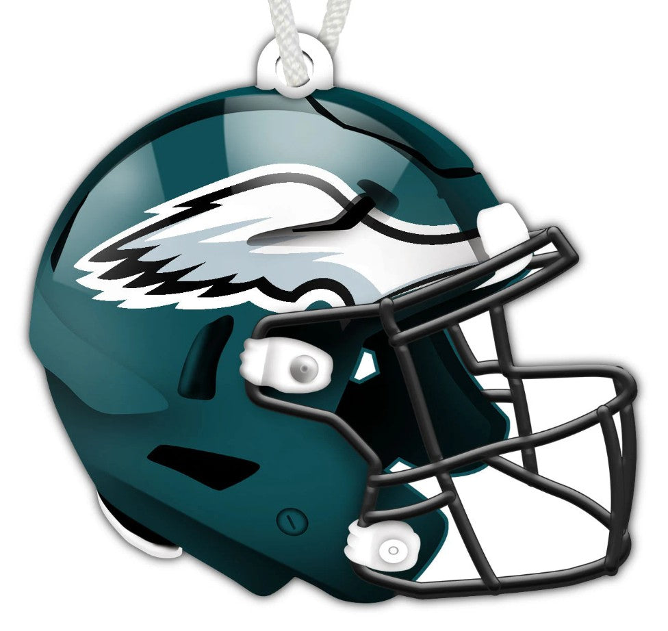Philadelphia Eagles Wooden Helmet Ornament - Sports Collectibles, Sports Memorabilia, Sports Fan Shop, Sports Gifts