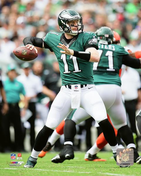 Carson Wentz First Career Win Philadelphia Eagles 16" x 20" Football Photo - Sports Collectibles, Sports Memorabilia, Sports Fan Shop, Sports Gifts