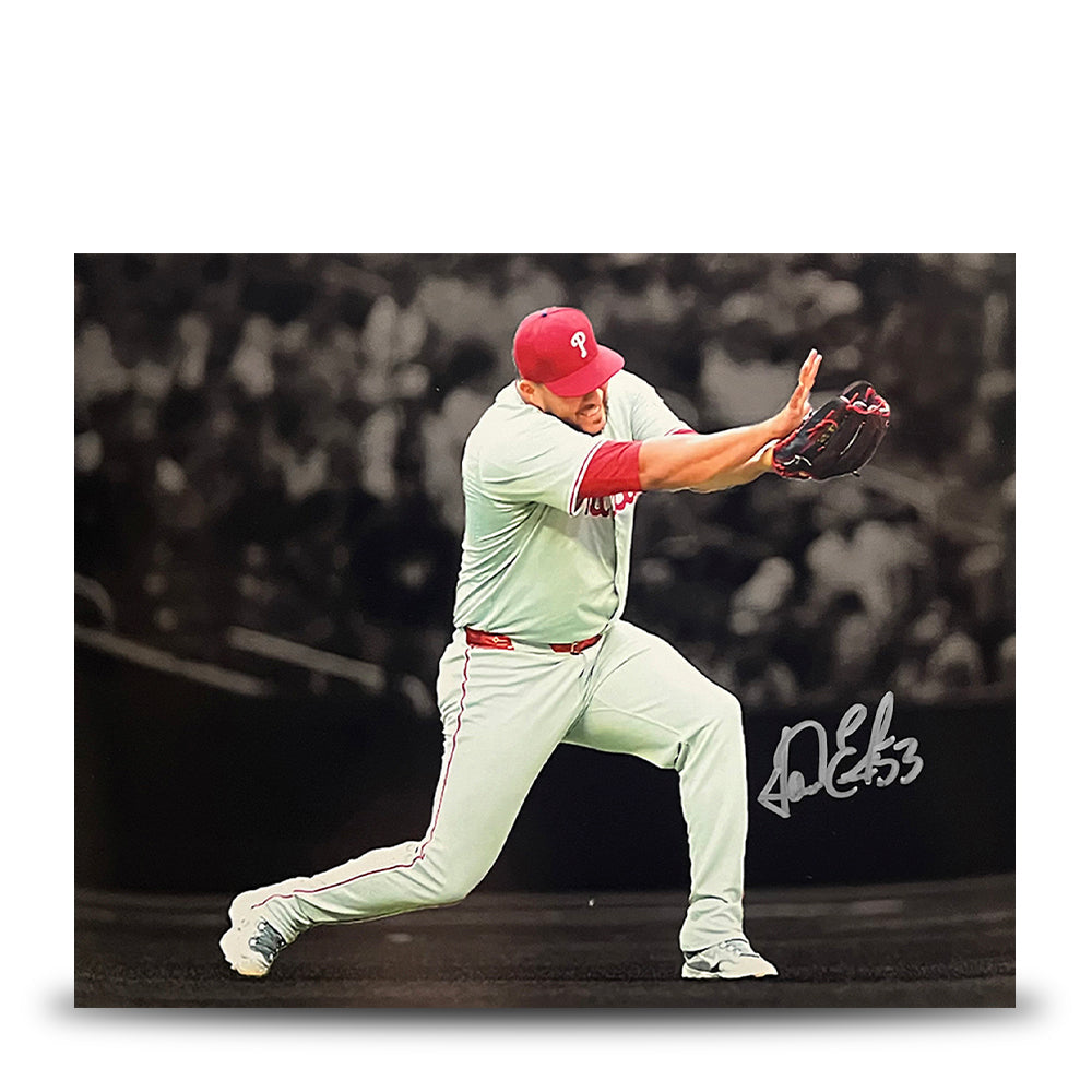 Carlos Estevez Kamehameha Pose Autographed Philadelphia Phillies 8" x 10" Blackout Baseball Photo - Sports Collectibles, Sports Memorabilia, Sports Fan Shop, Sports Gifts