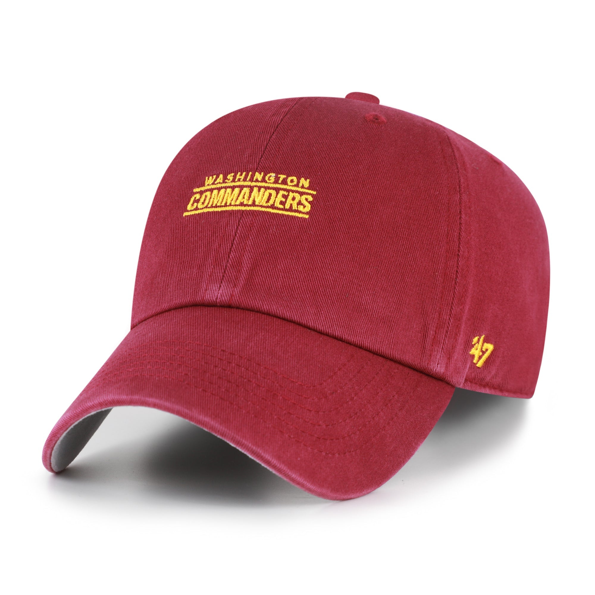 WASHINGTON COMMANDERS '47 Script CLEAN UP - Burgandy