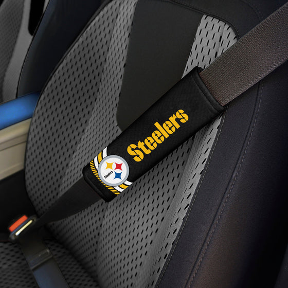 Pittsburgh Steelers Team Color Rally Seatbelt Pad - 2 Pieces