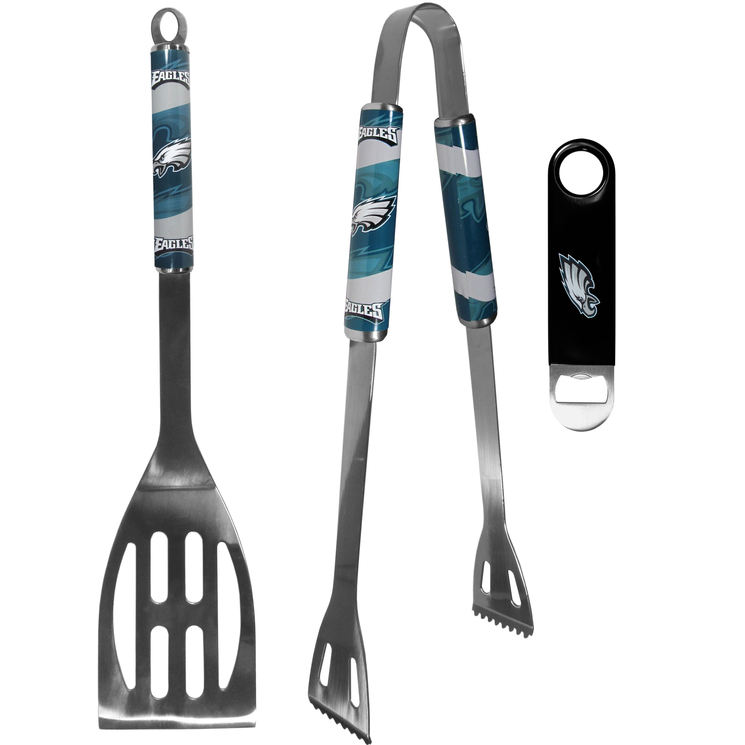 Philadelphia Eagles 2 pc BBQ Set and Bottle Opener