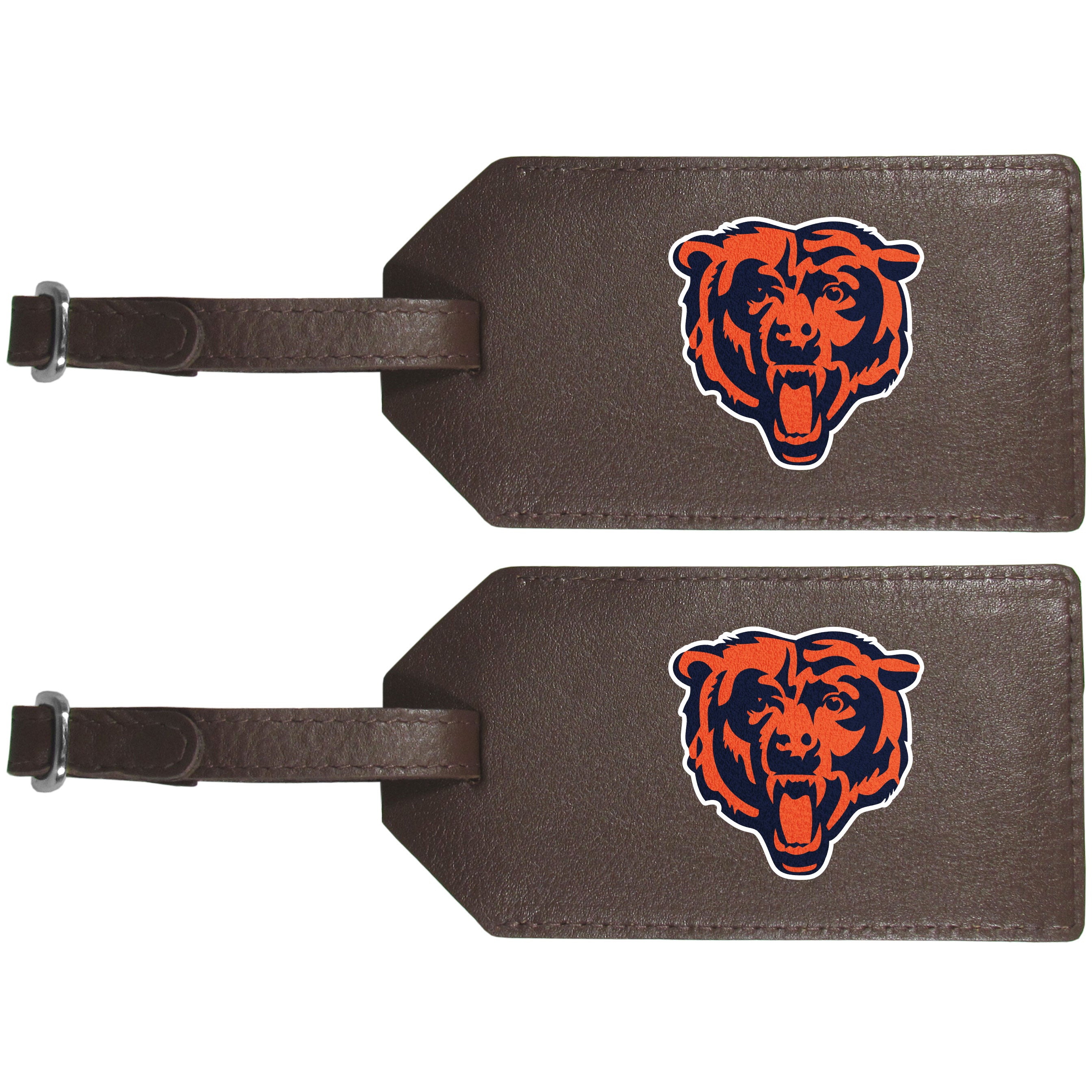Chicago Bears Leather Luggage Strap, 2pk