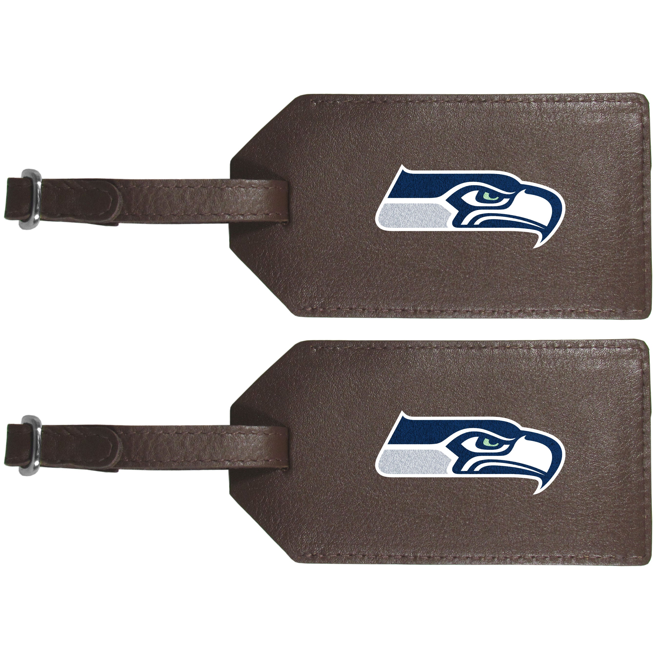 Seattle Seahawks Leather Luggage Strap, 2pk