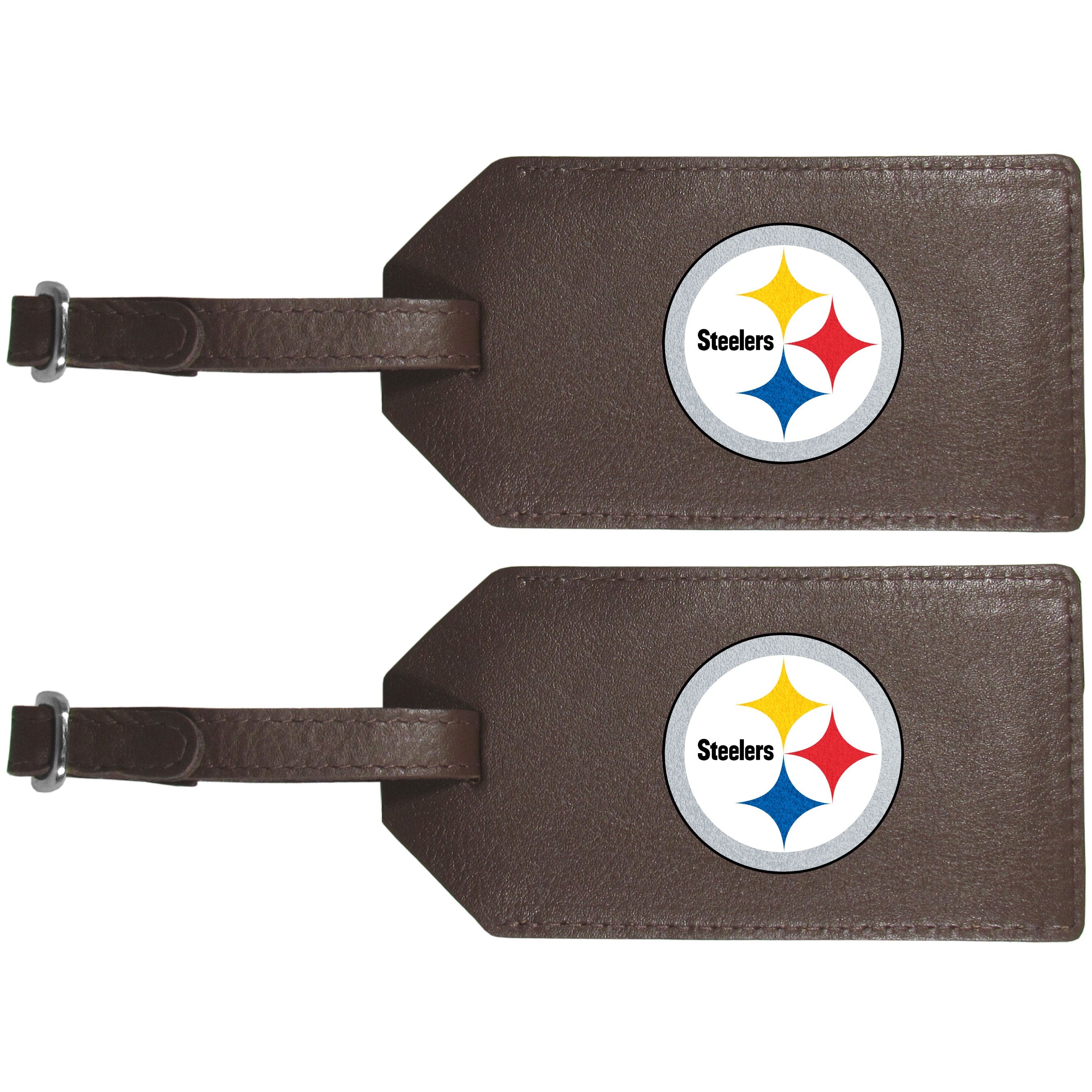 Pittsburgh Steelers Leather Luggage Strap, 2pk