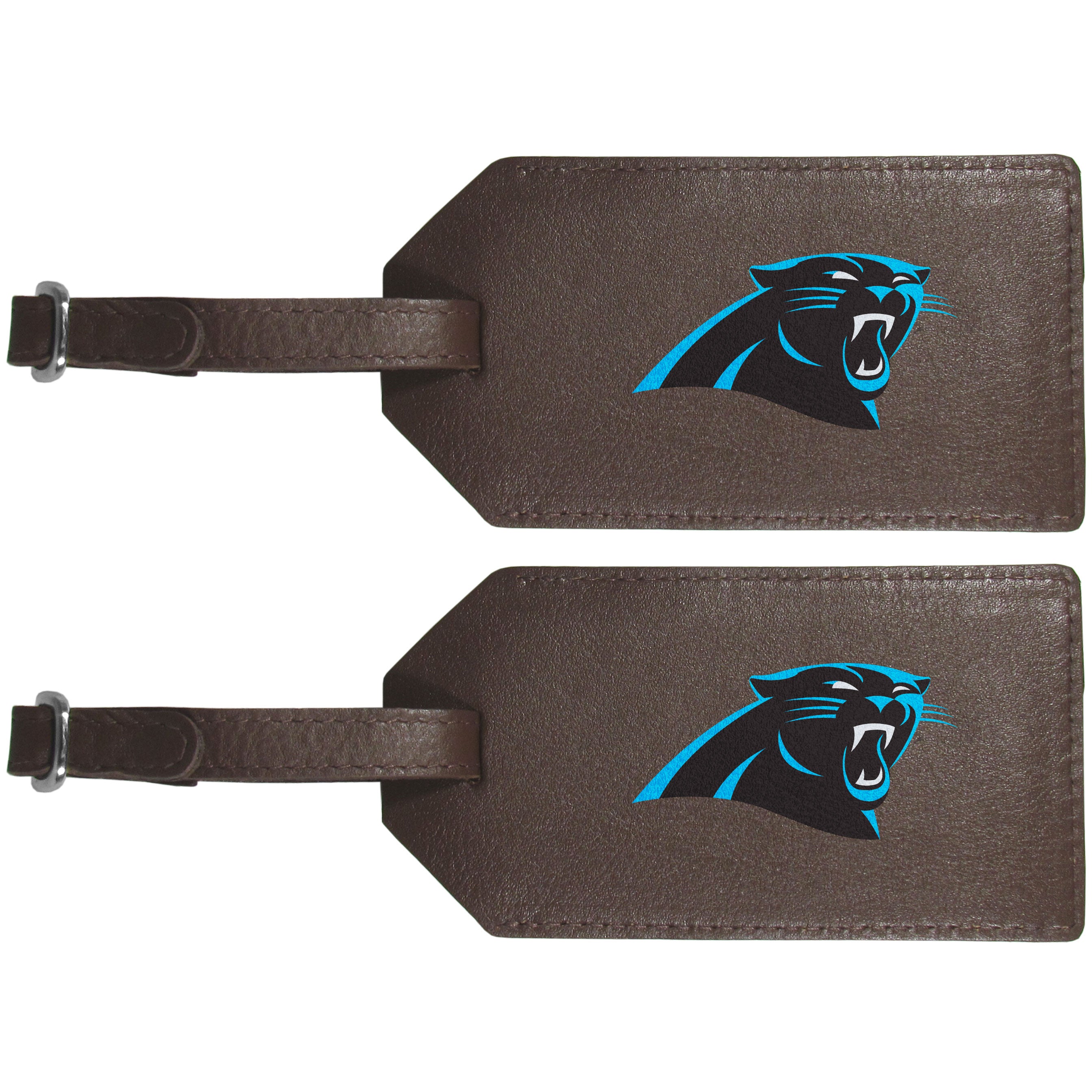 Carolina Panthers Leather Luggage Strap, 2pk